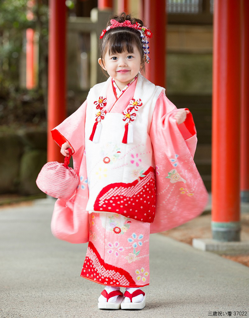 七五三 女の子着物 正絹女児着物 美品 お宮参り着物 長襦袢 女児着物